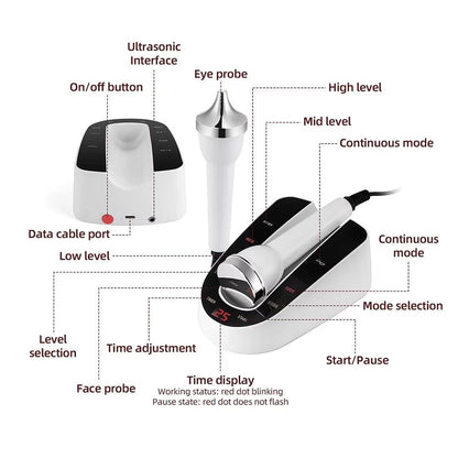 Ultrasound Beauty Machine – High Frequency Face and Eye Massager for Skin Care, Facial Lifting, and… — product image 11