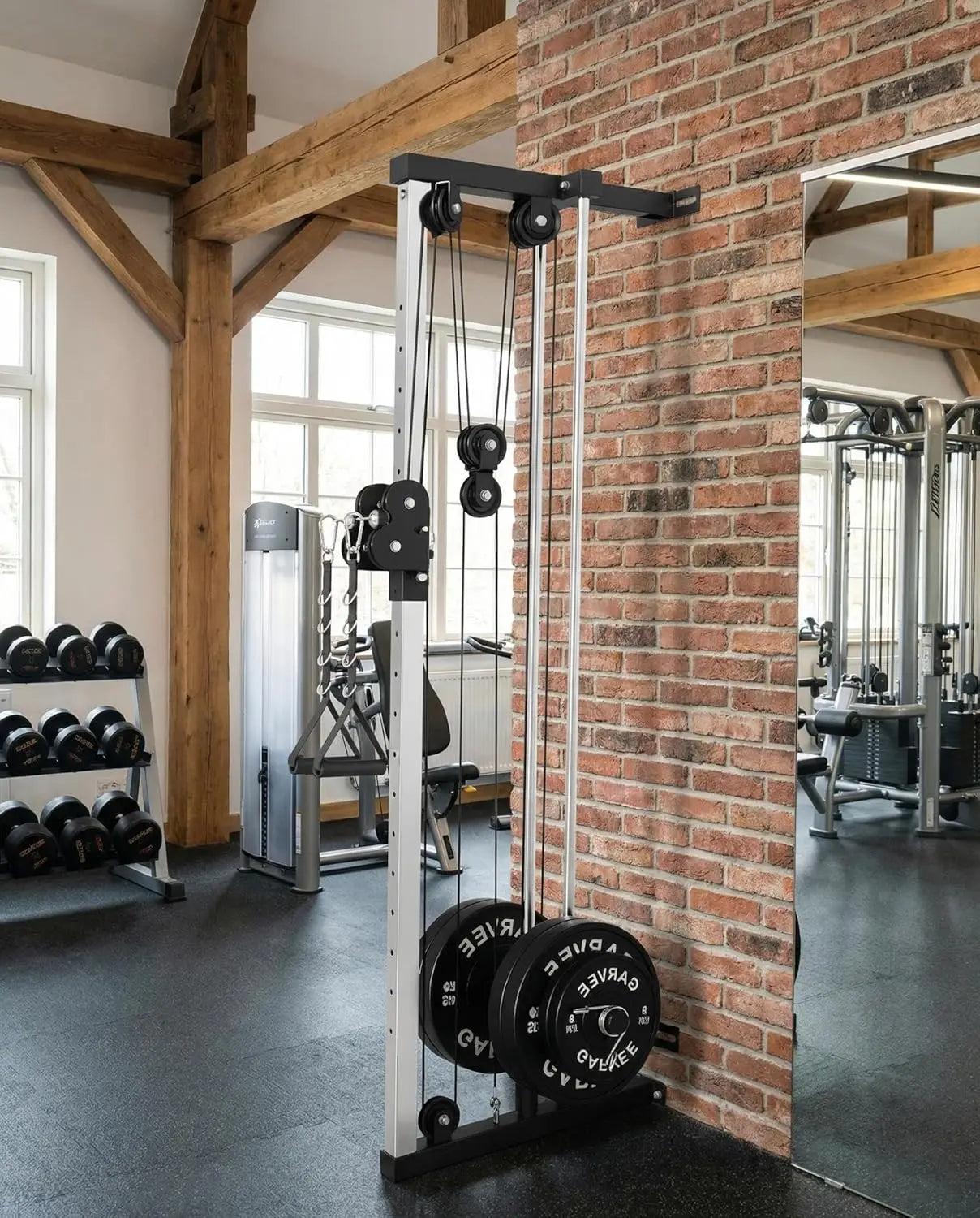 Wall Mount Cable Station – Dual Pulley LAT Pulldown Machine with 18 Height Positions & Cable… — product image 2