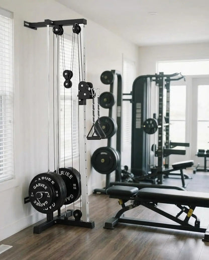 Wall Mount Cable Station – Dual Pulley LAT Pulldown Machine with 18 Height Positions & Cable… — product image 3