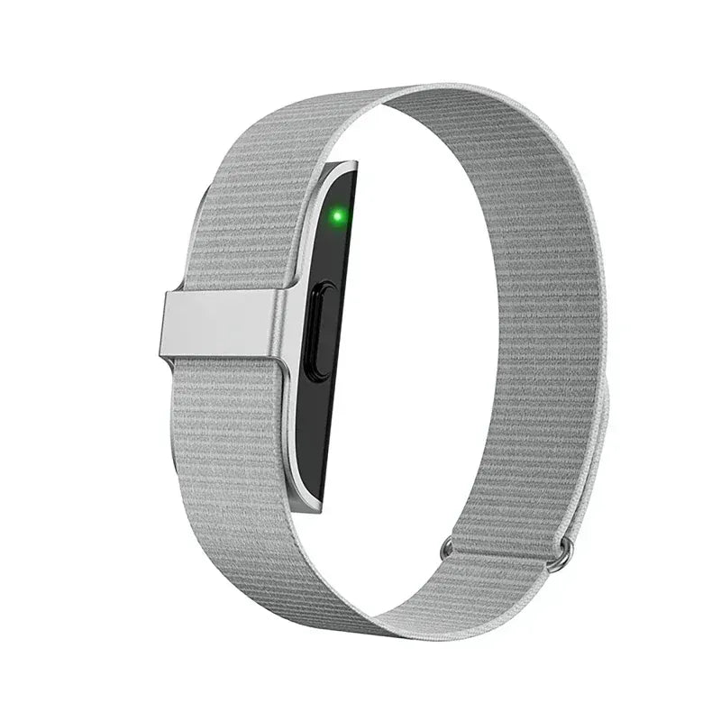 Fitness Tracker Bracelet — Silver color, silver fitness tracker bracelet