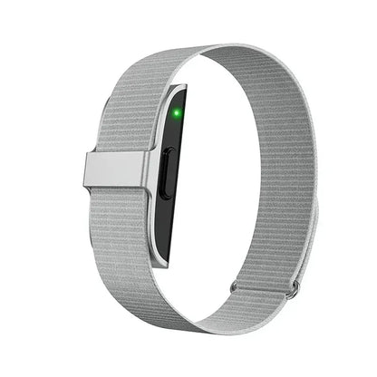 Fitness Tracker Bracelet — Silver color, silver fitness tracker bracelet