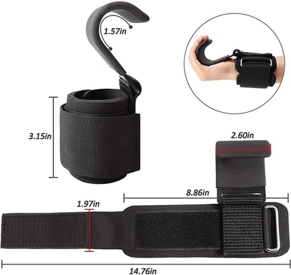 Weight Lifting Hook Grips with Wrist Wraps — product image 5