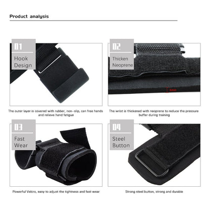 Weight Lifting Hook Grips with Wrist Wraps — product image 11