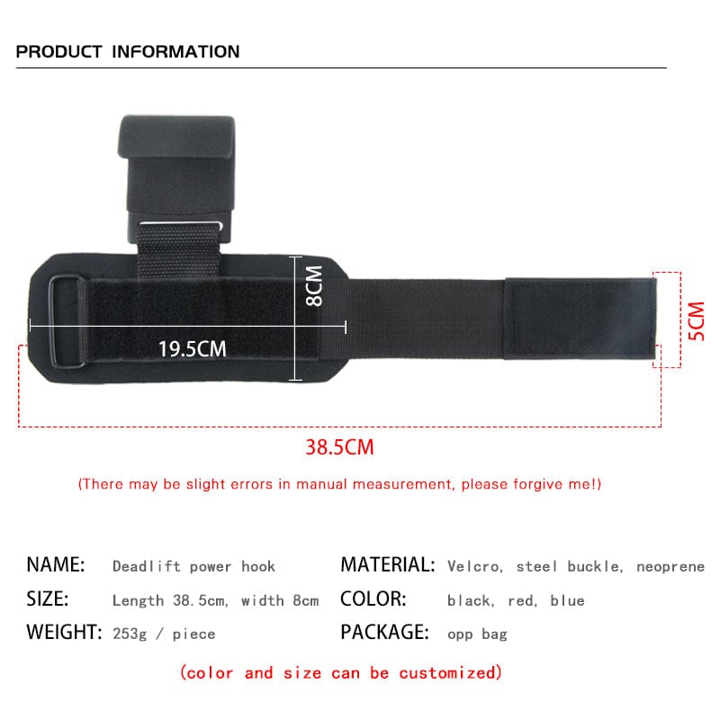 Weight Lifting Hook Grips with Wrist Wraps — product image 12
