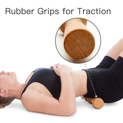 Wood Back Roller for Muscle Recovery, Spine Alignment & Pain Relief, Manual Back Massager, Deep… — product image 3