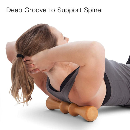 Wood Back Roller for Muscle Recovery, Spine Alignment & Pain Relief, Manual Back Massager, Deep… — product image 4