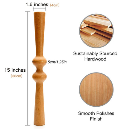 Wood Back Roller for Muscle Recovery, Spine Alignment & Pain Relief, Manual Back Massager, Deep… — product image 11