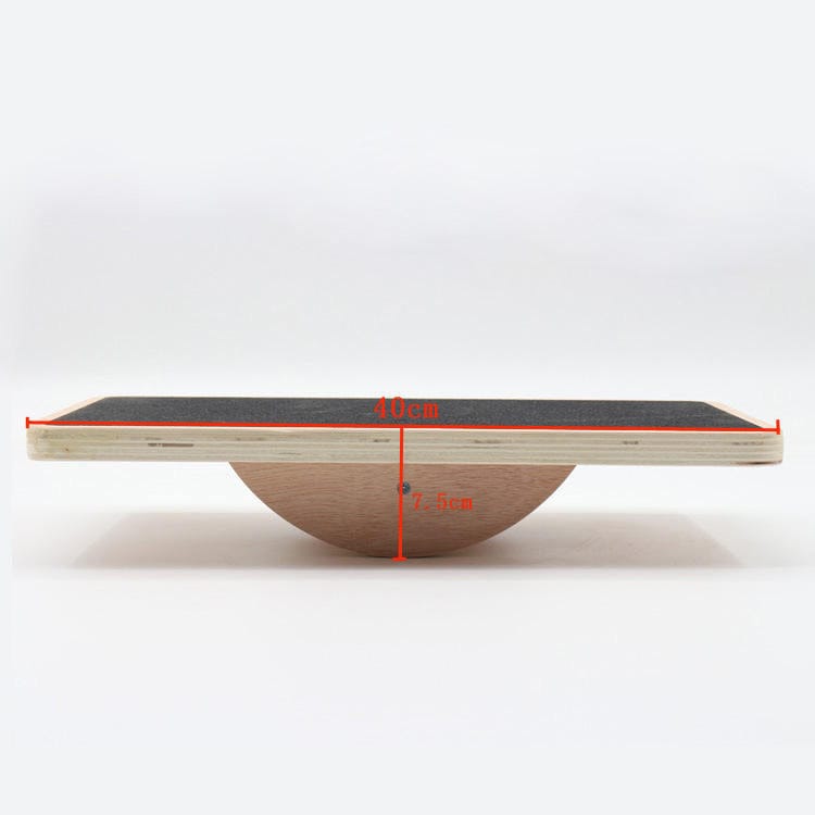 Wooden Balance Board — wobble-board height detail