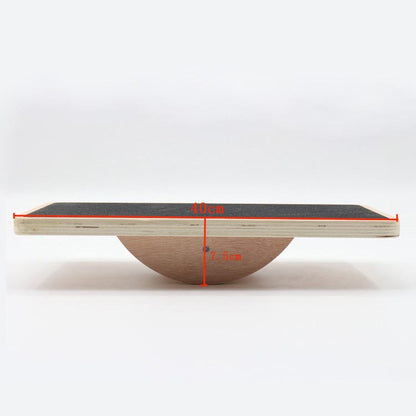 Wooden Balance Board — wobble-board height detail