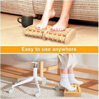 Wooden Foot Massager Roller - Reflexology Tool for Muscle Relaxation — product image 12