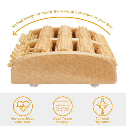 Wooden Foot Massager Roller - Reflexology Tool for Muscle Relaxation — product image 10