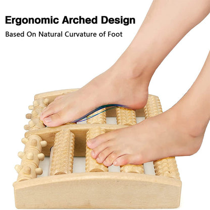 Wooden Foot Massager Roller - Reflexology Tool for Muscle Relaxation — product image 9