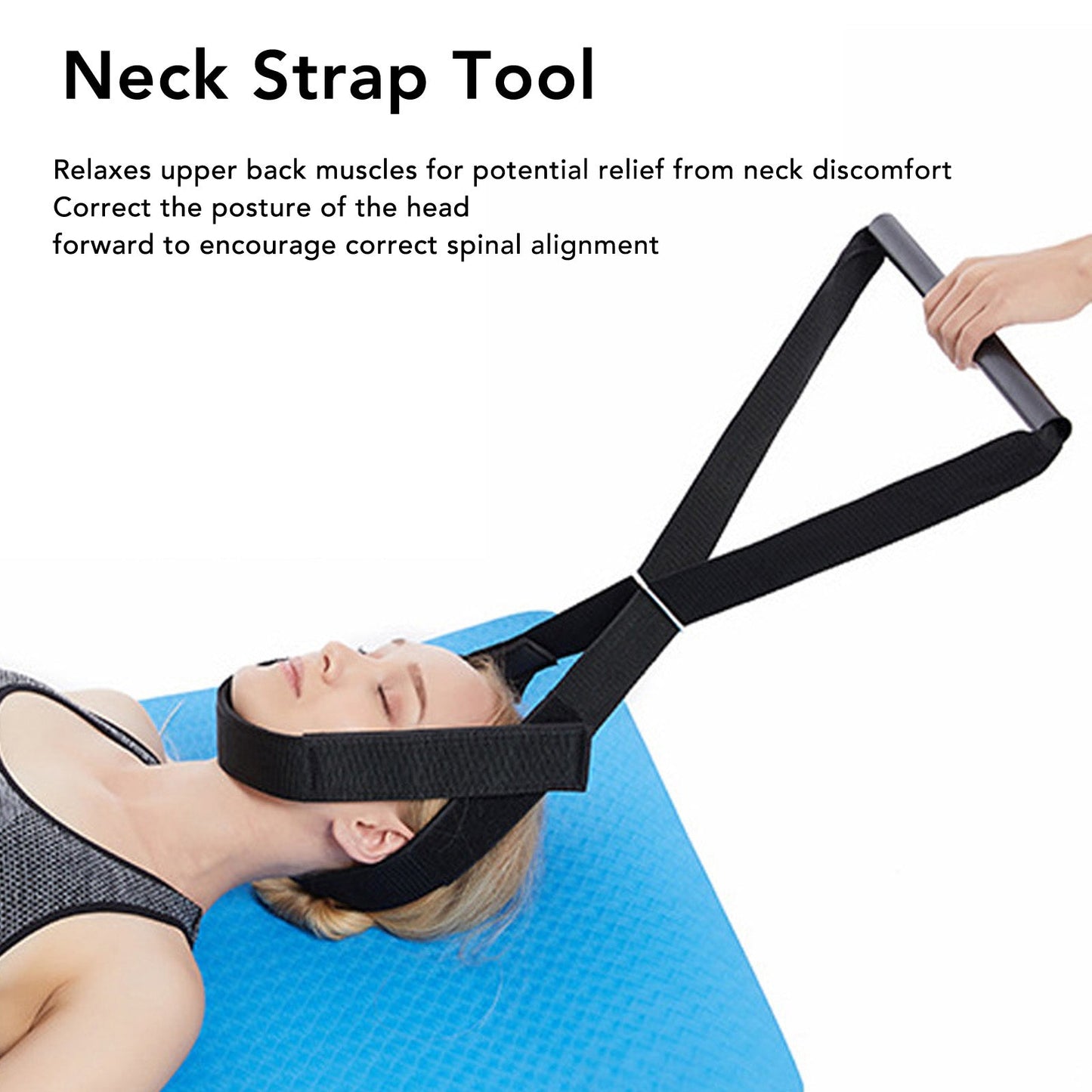 Y-Shaped Iron Pipe Neck Cervical Traction Belt - Adjustable Decompression Brace for Spinal Stretching — product image 7