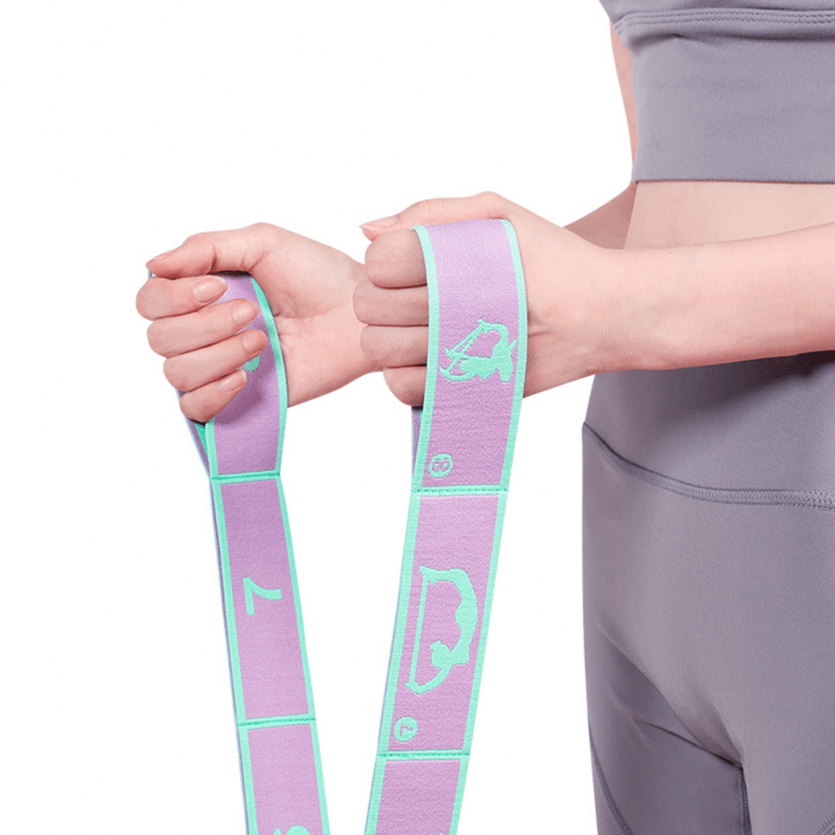 Elastic Resistance Band with Numbered Grids for Yoga - Darian Fits