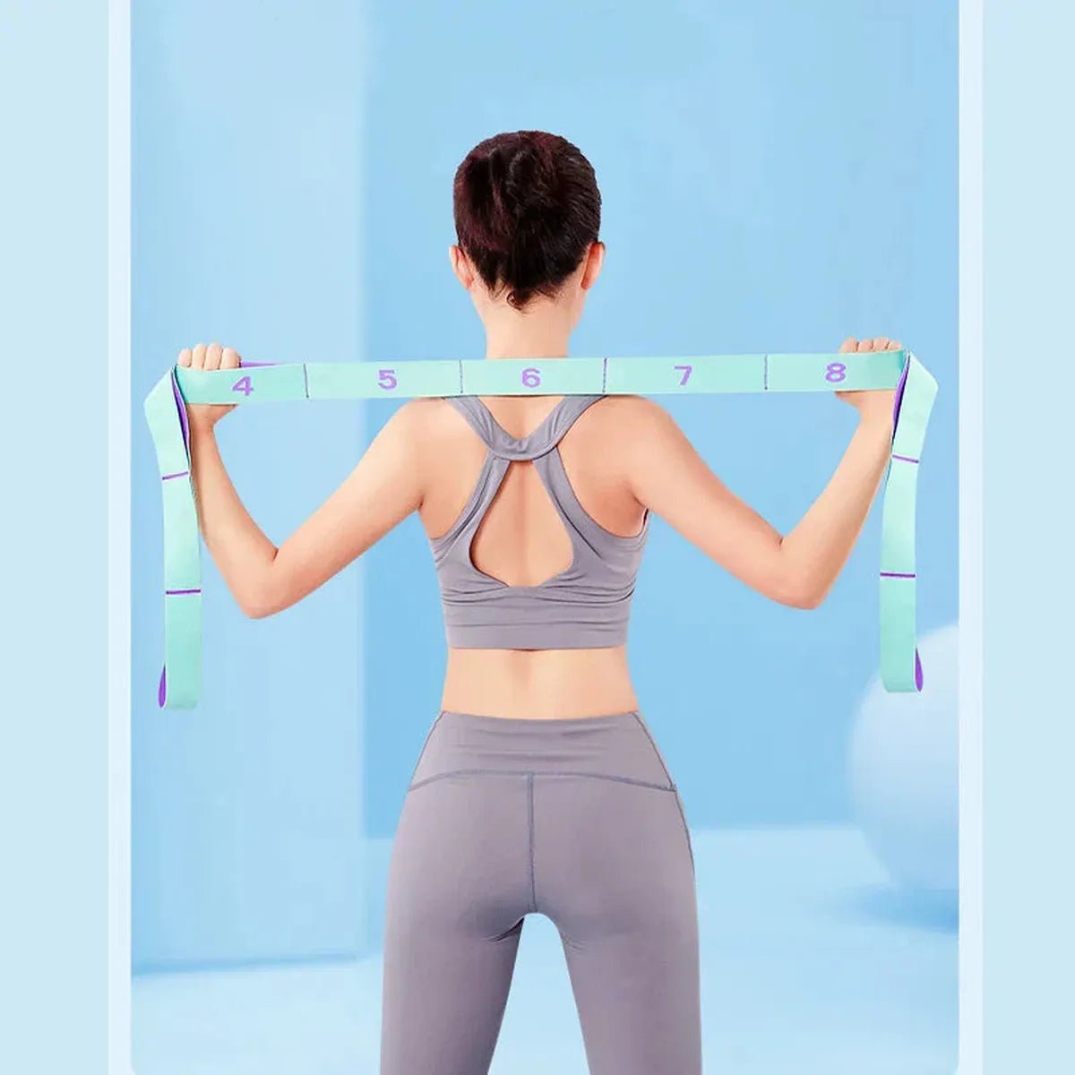 Elastic Resistance Band with Numbered Grids for Yoga - Darian Fits