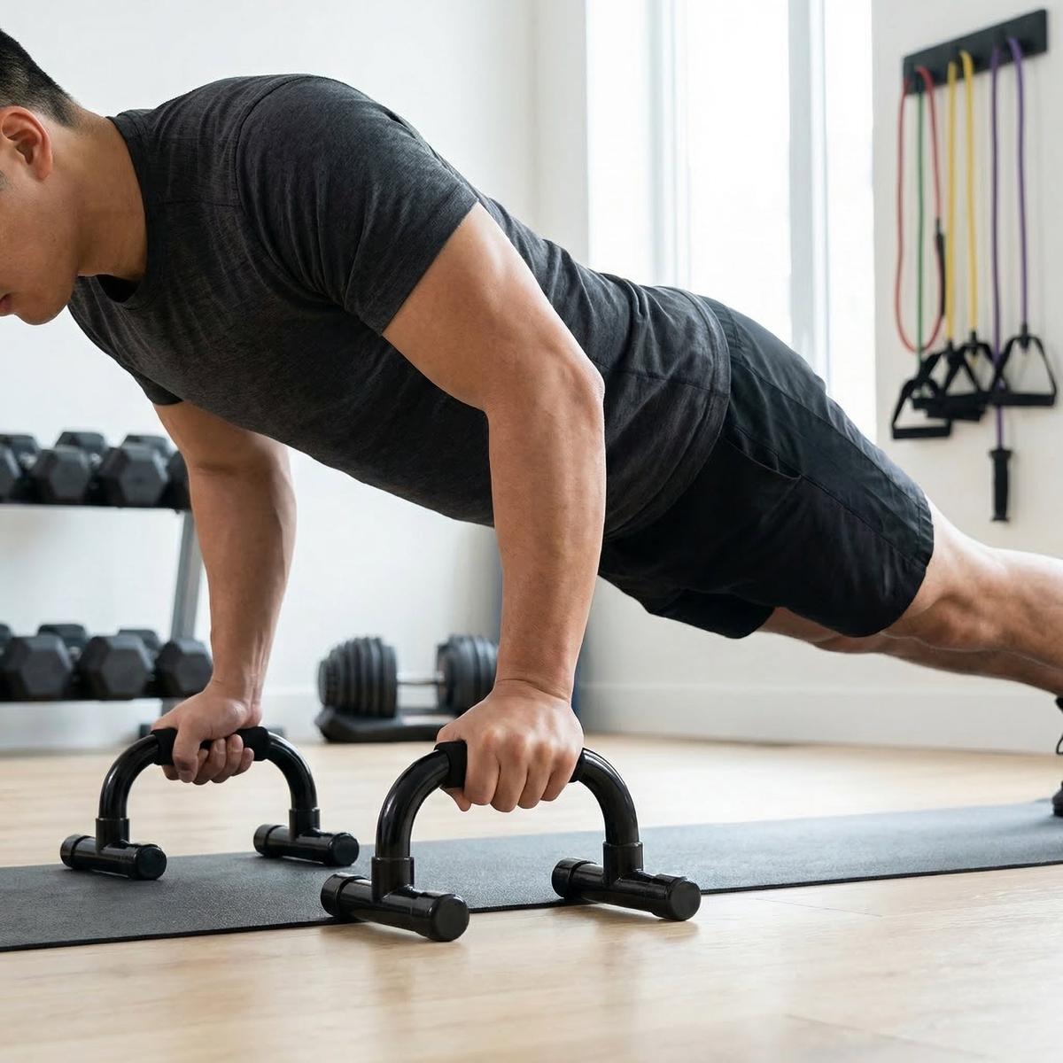 Push - Up Bars with Non - Slip Handles and Stable Base - Darian Fits